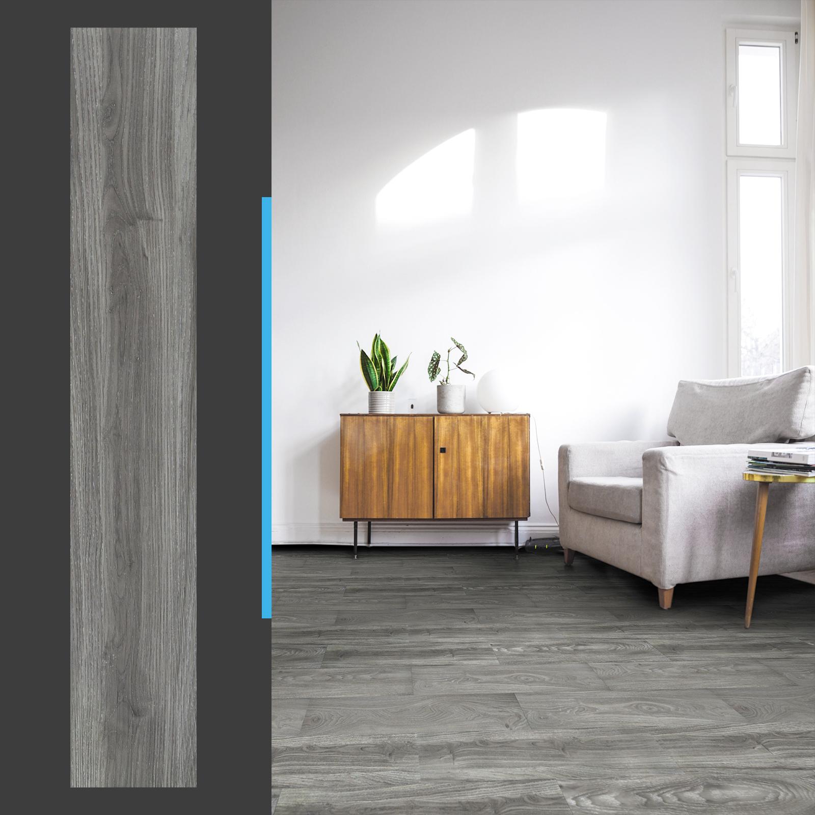 A43002 -Peel and Stick Floor Tile Vinyl Wood Plank 36-Pack 54 Sq.Ft,Rigid Surface Hard Core,Easy DIY Self-Adhesive Flooring